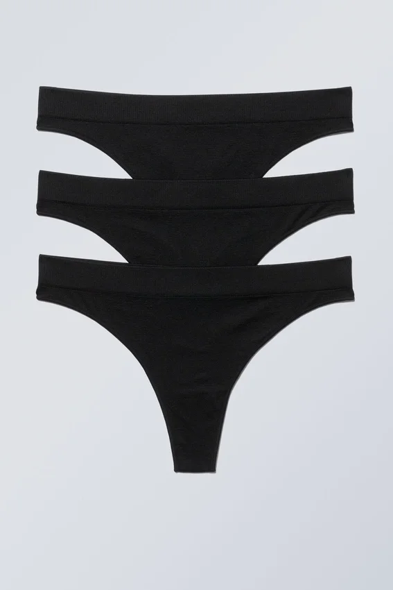 3-Pack Cat Soft Thong – Black 3-Pack Cat Soft Thong – Black