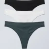 3-Pack Cat Soft Thong – Dark Turquoise, White, Black 3-Pack Cat Soft Thong – Dark Turquoise, White, Black