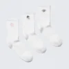 3-Pack Embroidered Crew Socks – White – Embroidered Mix 3-Pack Embroidered Crew Socks – White – Embroidered Mix