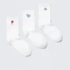 3-Pack Embroidered Crew Socks – White – Embroidered Mix 3-Pack Embroidered Crew Socks – White – Embroidered Mix