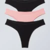 3-Pack Inez Brazilian Cotton Briefs – Black & Light Pink 3-Pack Inez Brazilian Cotton Briefs – Black & Light Pink