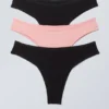 3-Pack Inez Brazilian Cotton Briefs – Black & Light Pink 3-Pack Inez Brazilian Cotton Briefs – Black & Light Pink