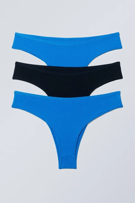 3-Pack Inez Brazilian Cotton Briefs – Bright Blue/Black 3-Pack Inez Brazilian Cotton Briefs – Bright Blue/Black