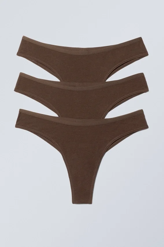 3-Pack Inez Brazilian Cotton Briefs – Dark Brown 3-Pack Inez Brazilian Cotton Briefs – Dark Brown