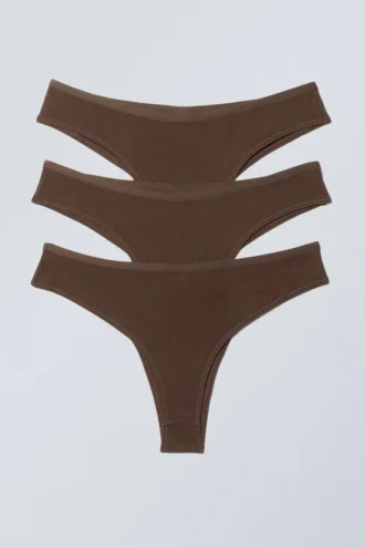 3-Pack Inez Brazilian Cotton Briefs – Dark Brown