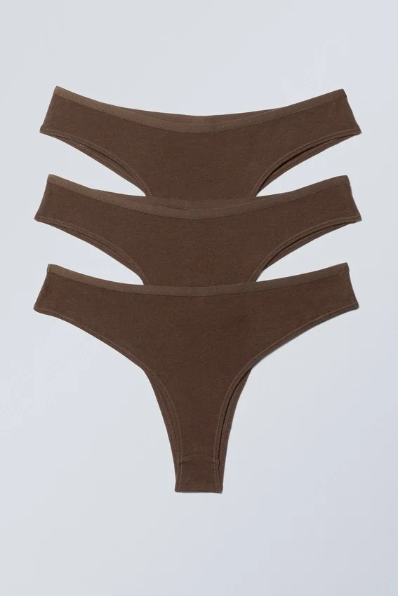 3-Pack Inez Brazilian Cotton Briefs – Dark Brown 3-Pack Inez Brazilian Cotton Briefs – Dark Brown