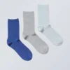 3-Pack Lova Shiny Socks – Blue Grey Shimmer 3-Pack Lova Shiny Socks – Blue Grey Shimmer