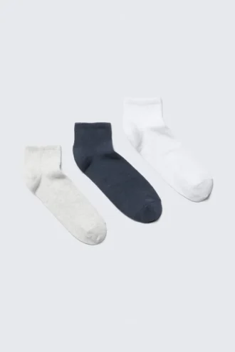 3-Pack Low Sport Sock – White/Grey/Navy