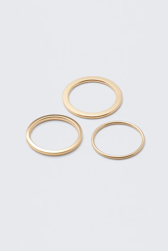 3-Pack Minimal Steel Rings – Golden 3-Pack Minimal Steel Rings – Golden