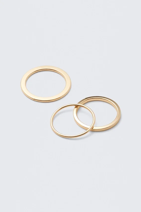 3-Pack Minimal Steel Rings – Golden 3-Pack Minimal Steel Rings – Golden