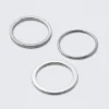 3-Pack Minimal Steel Rings – Silver 3-Pack Minimal Steel Rings – Silver