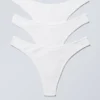 3-Pack Rib Cotton Thongs – White 3-Pack Rib Cotton Thongs – White