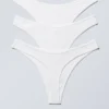 3-Pack Rib Cotton Thongs – White 3-Pack Rib Cotton Thongs – White