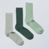 3-Pack Rib Neps Socks – Green 3-Pack Rib Neps Socks – Green