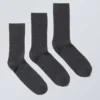 3-Pack Rib Neps Socks – Washed Black 3-Pack Rib Neps Socks – Washed Black