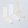 3-Pack Rib Socks – White Mix
