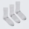3-Pack Ribbed Crew Socks – Light Grey 3-Pack Ribbed Crew Socks – Light Grey