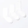 3-Pack Ribbed Socks – White
