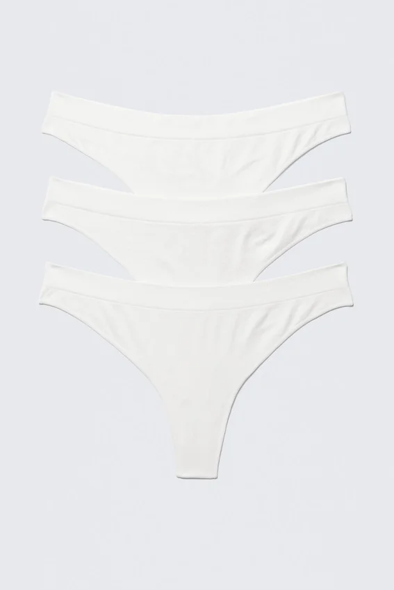 3-Pack Seamless Thongs – White 3-Pack Seamless Thongs – White