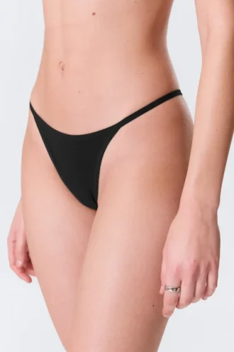 3-Pack Soft Cotton Thongs – Black/Black/White