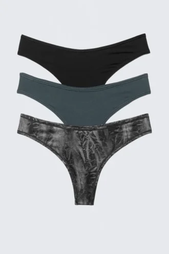 3-Pack Soul Micro Thongs – Black/Blue/Crinkle Grey 3-Pack Soul Micro Thongs – Black/Blue/Crinkle Grey