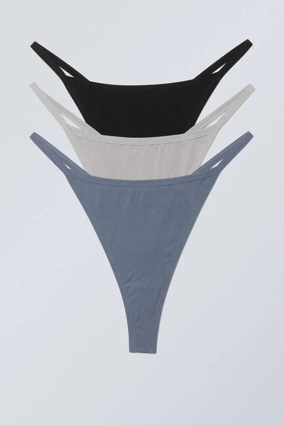 3-Pack Soul Tanga Thong – Grey Black Blue 3-Pack Soul Tanga Thong – Grey Black Blue