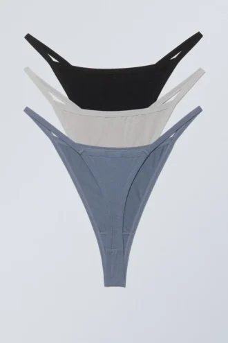 3-Pack Soul Tanga Thong – Grey Black Blue 3-Pack Soul Tanga Thong – Grey Black Blue