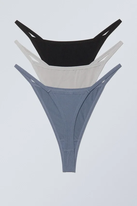 3-Pack Soul Tanga Thong – Grey Black Blue 3-Pack Soul Tanga Thong – Grey Black Blue