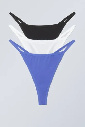 3-Pack Soul Tanga Thong – White Black Blue