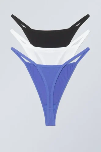 3-Pack Soul Tanga Thong – White Black Blue