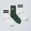3-Pack Sport Graphic Socks – Green Black Stripes Hypnox 3-Pack Sport Graphic Socks – Green Black Stripes Hypnox