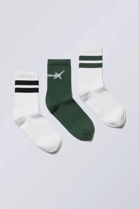 3-Pack Sport Graphic Socks – Green Black Stripes Hypnox 3-Pack Sport Graphic Socks – Green Black Stripes Hypnox