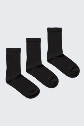 3-Pack Sport Socks – Black