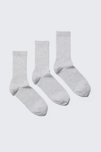 3-Pack Sport Socks – Grey Melange