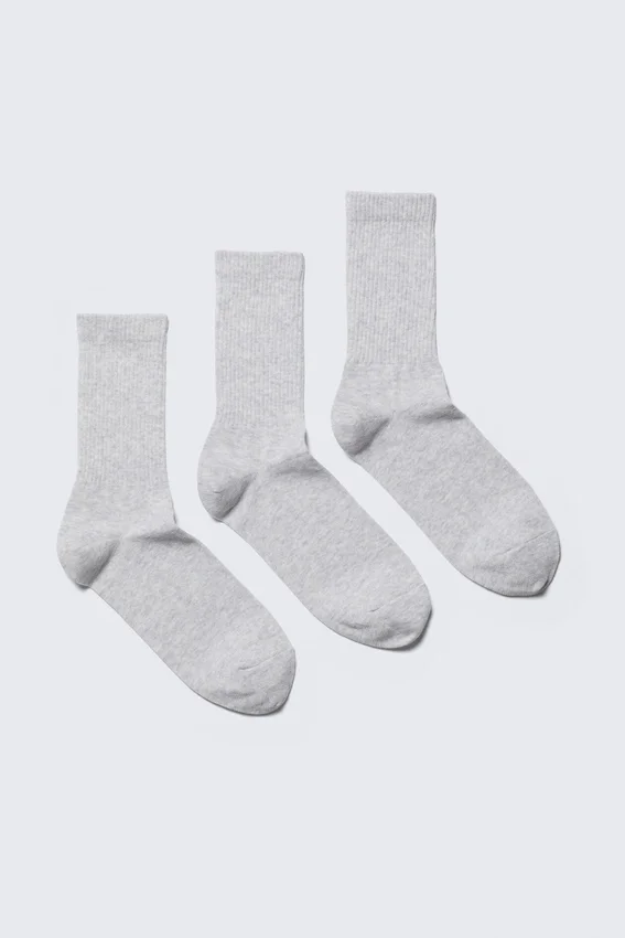 3-Pack Sport Socks – Grey Melange 3-Pack Sport Socks – Grey Melange