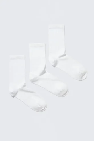 3-Pack Sport Socks – White 3-Pack Sport Socks – White