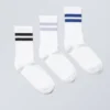 3-Pack Sport Striped Socks – Black Purple Blue Stripe 3-Pack Sport Striped Socks – Black Purple Blue Stripe