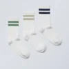 3-Pack Sport Striped Socks – Green Khaki Black Stripe 3-Pack Sport Striped Socks – Green Khaki Black Stripe