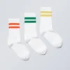3-Pack Sport Striped Socks – Yellow Green Red 3-Pack Sport Striped Socks – Yellow Green Red