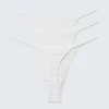 3-Pack Stella Ribbed Cotton Thongs – White 3-Pack Stella Ribbed Cotton Thongs – White