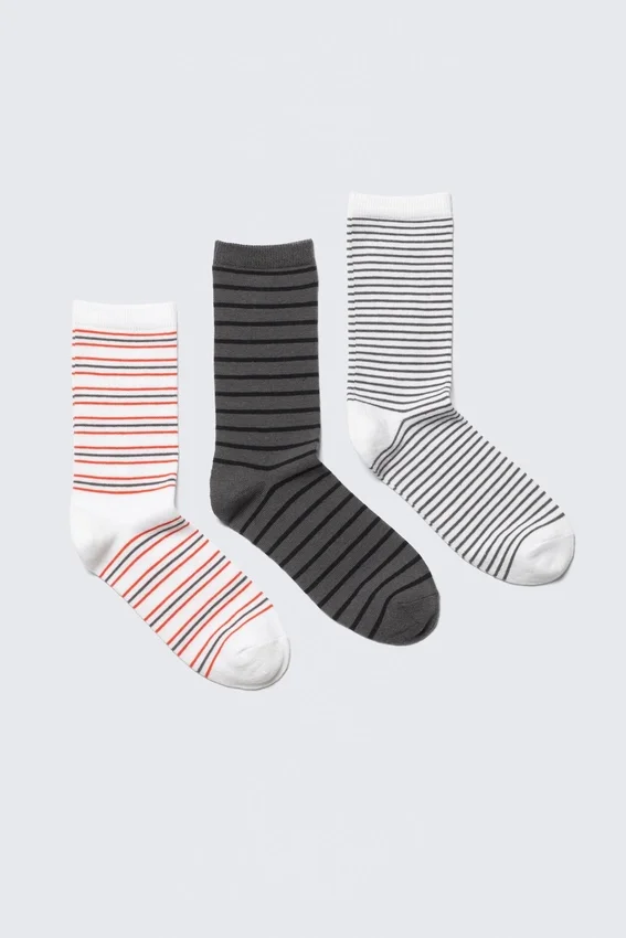 3-Pack Striped Crew Socks – Striped Mix 3-Pack Striped Crew Socks – Striped Mix