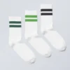 3-Pack Striped Sport Socks – Black Green Dark Green Stripes 3-Pack Striped Sport Socks – Black Green Dark Green Stripes