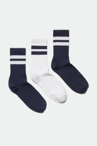 3-Pack Striped Sport Socks – Stripe Combo