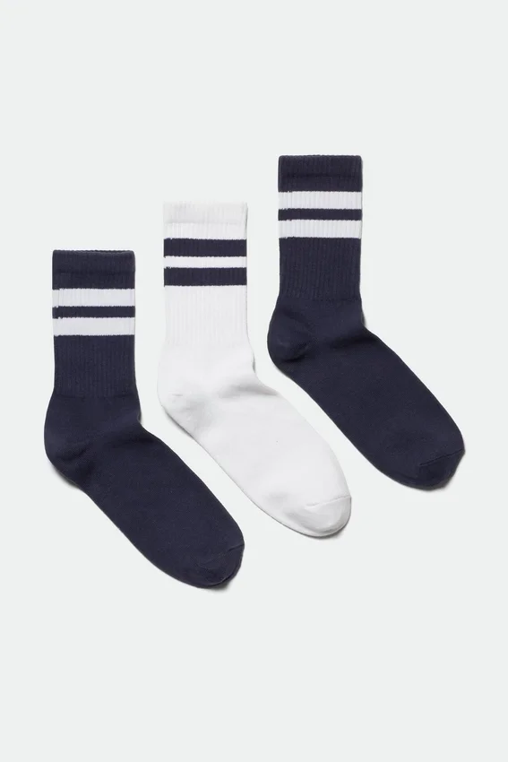 3-Pack Striped Sport Socks – Stripe Combo 3-Pack Striped Sport Socks – Stripe Combo