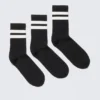 3-Pack Striped Sport Socks – Striped Black 3-Pack Striped Sport Socks – Striped Black