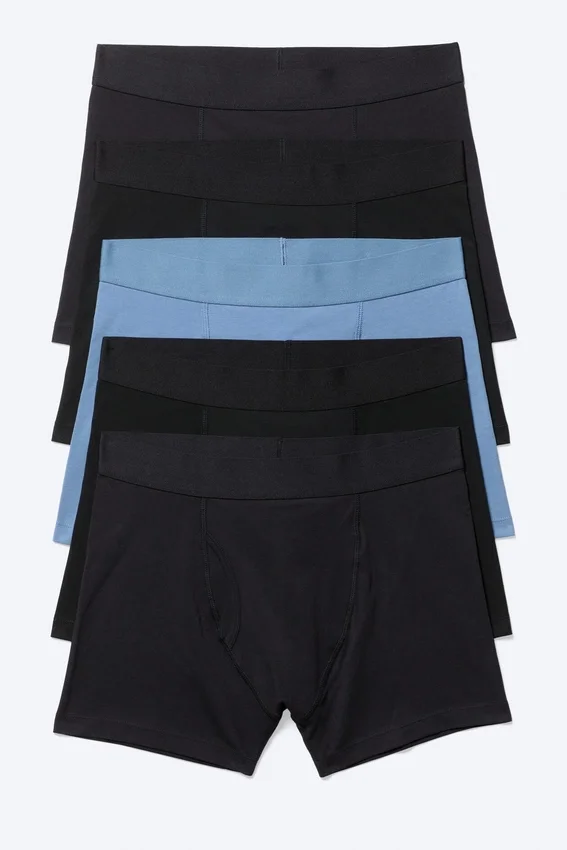 5-Pack Boxer Briefs – Black & Blue Mix 5-Pack Boxer Briefs – Black & Blue Mix