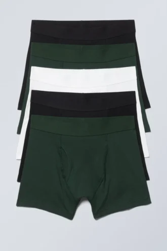 5-Pack Boxer Briefs – Black Green White