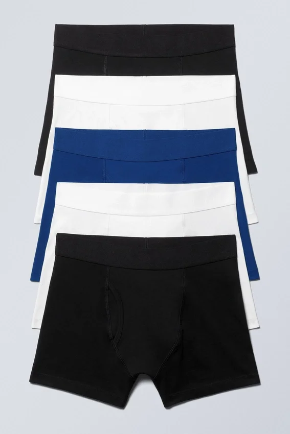 5-Pack Boxer Briefs – Black/White/Blue 5-Pack Boxer Briefs – Black/White/Blue