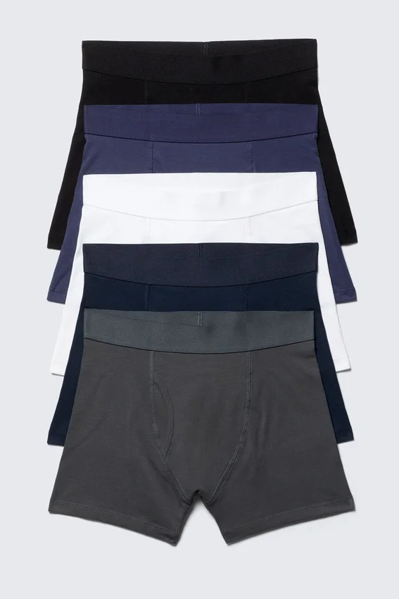 5-Pack Boxer Briefs – Black/White/Navy 5-Pack Boxer Briefs – Black/White/Navy