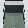5-Pack Boxer Briefs – Green Blue Off-White Black 5-Pack Boxer Briefs – Green Blue Off-White Black